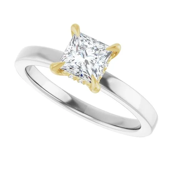 Claw-Prong Hidden Halo-Style Engagement Ring Image 5 Clater Jewelers Louisville, KY