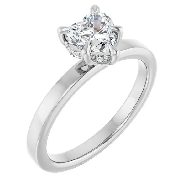 Claw-Prong Hidden Halo-Style Engagement Ring Don's Jewelry & Design Washington, IA