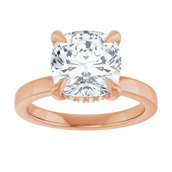 Claw-Prong Hidden Halo-Style Engagement Ring Image 3 Jimmy Smith Jewelers Decatur, AL