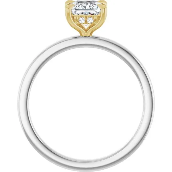 Claw-Prong Hidden Halo-Style Engagement Ring Image 2 Don's Jewelry & Design Washington, IA