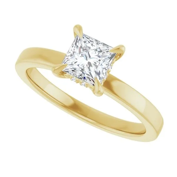 Claw-Prong Hidden Halo-Style Engagement Ring Image 5 Natale Jewelers Sewell, NJ