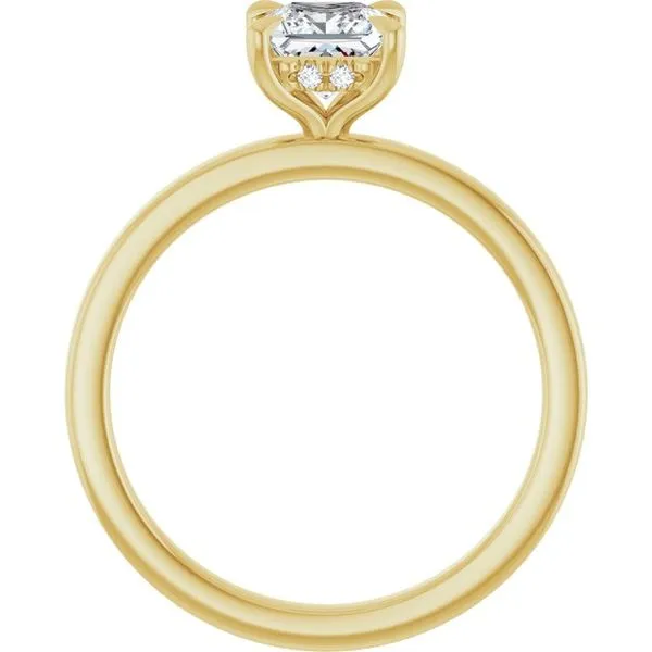 Claw-Prong Hidden Halo-Style Engagement Ring Image 2 Austin's Fine Diamonds & Jewelry Lyndhurst, NJ