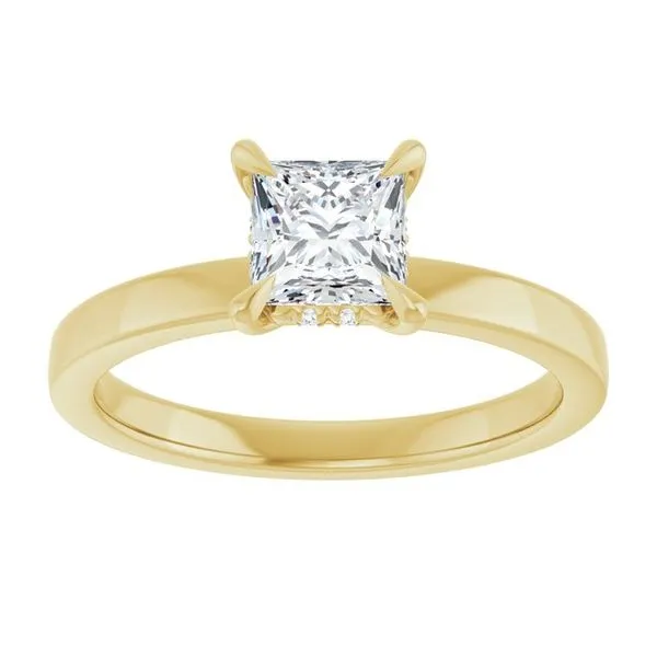 Claw-Prong Hidden Halo-Style Engagement Ring Image 3 Jimmy Smith Jewelers Decatur, AL