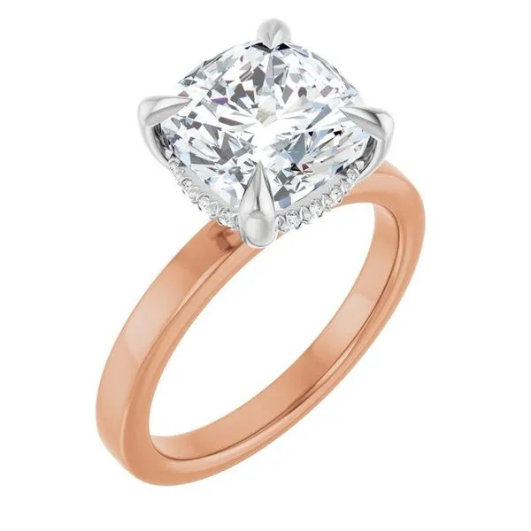 Claw-Prong Hidden Halo-Style Engagement Ring Northwood Jewelers Northwood, OH