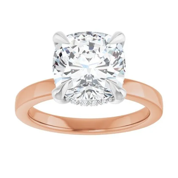 Claw-Prong Hidden Halo-Style Engagement Ring Image 3 Don's Jewelry & Design Washington, IA