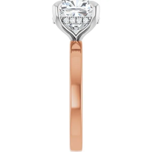 Claw-Prong Hidden Halo-Style Engagement Ring Image 4 Arezzo Jewelers Elmwood Park, IL