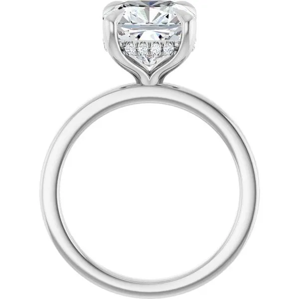 Claw-Prong Hidden Halo-Style Engagement Ring Image 2 Hudson Valley Goldsmith New Paltz, NY