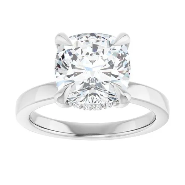 Claw-Prong Hidden Halo-Style Engagement Ring Image 3 Morin Jewelers Southbridge, MA
