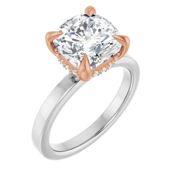 Claw-Prong Hidden Halo-Style Engagement Ring Clater Jewelers Louisville, KY