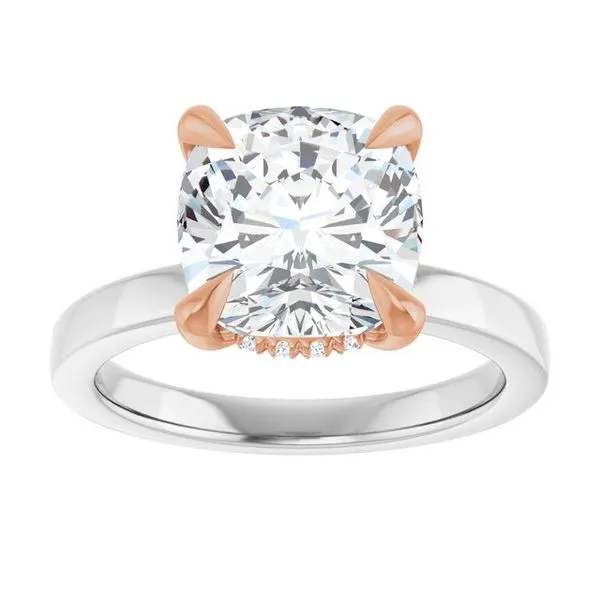 Claw-Prong Hidden Halo-Style Engagement Ring Image 3 Jimmy Smith Jewelers Decatur, AL