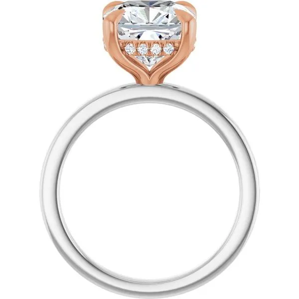 Claw-Prong Hidden Halo-Style Engagement Ring Image 2 Vulcan's Forge LLC KANSAS CITY, MO