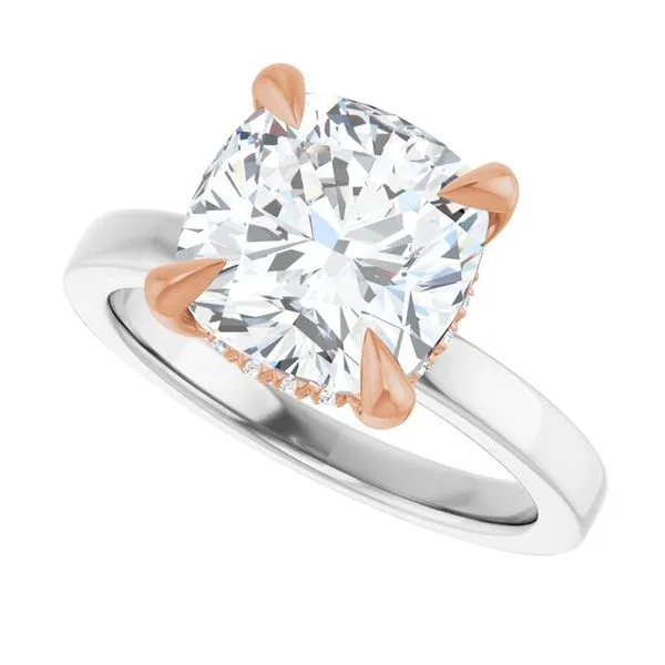 Claw-Prong Hidden Halo-Style Engagement Ring Image 5 JF Jones Jewelers Rochester, NY