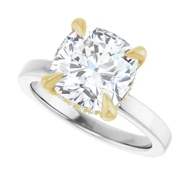 Claw-Prong Hidden Halo-Style Engagement Ring Image 5 JF Jones Jewelers Rochester, NY