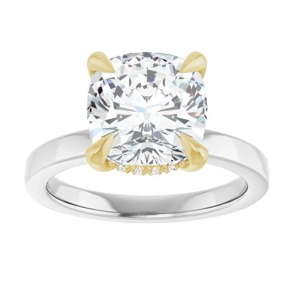 Claw-Prong Hidden Halo-Style Engagement Ring Image 3 Austin's Fine Diamonds & Jewelry Lyndhurst, NJ