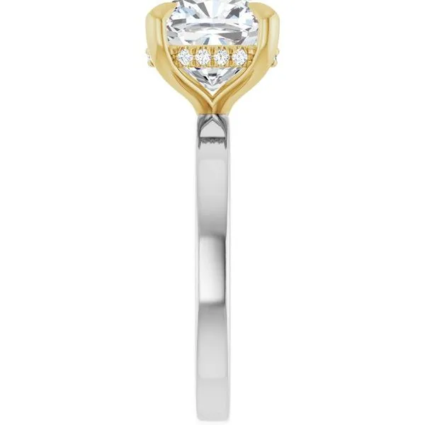 Claw-Prong Hidden Halo-Style Engagement Ring Image 4 Austin's Fine Diamonds & Jewelry Lyndhurst, NJ