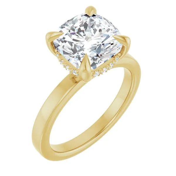 Claw-Prong Hidden Halo-Style Engagement Ring Clater Jewelers Louisville, KY