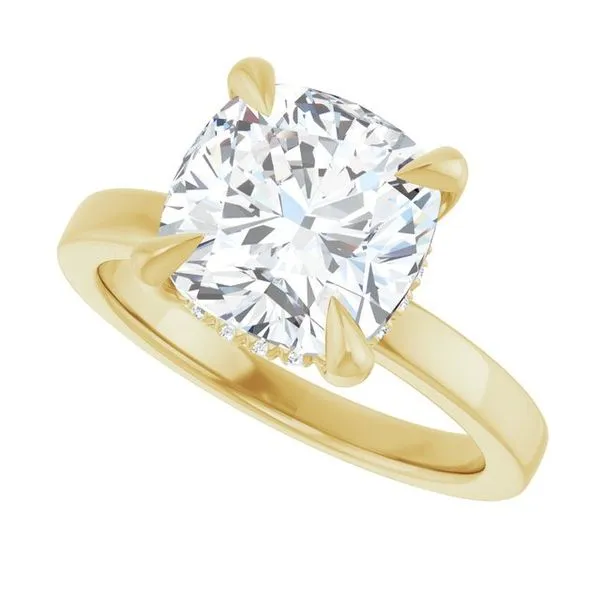 Claw-Prong Hidden Halo-Style Engagement Ring Image 5 Natale Jewelers Sewell, NJ