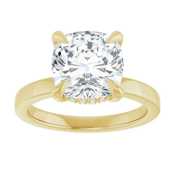 Claw-Prong Hidden Halo-Style Engagement Ring Image 3 The Jewelry Source El Segundo, CA