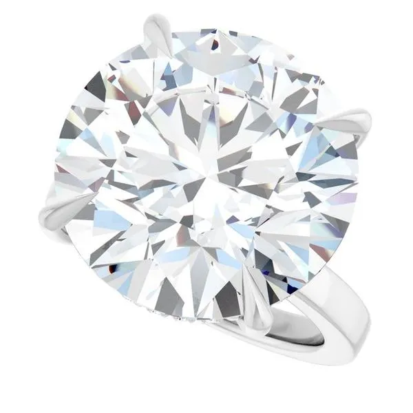 Claw-Prong Hidden Halo-Style Engagement Ring Image 5 Clater Jewelers Louisville, KY