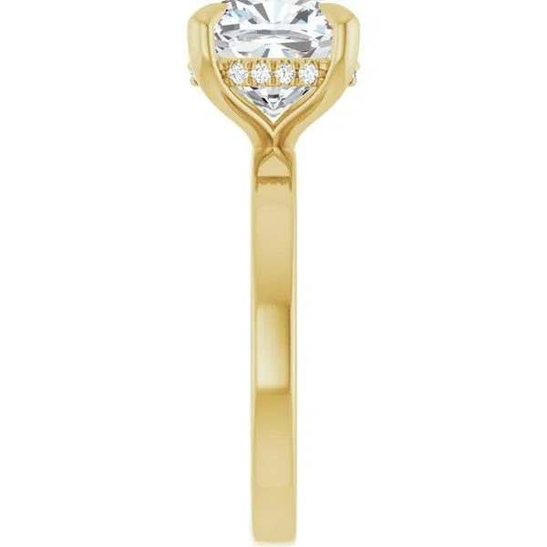 Claw-Prong Hidden Halo-Style Engagement Ring Image 4 Don's Jewelry & Design Washington, IA