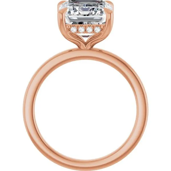 Claw-Prong Hidden Halo-Style Engagement Ring Image 2 J. West Jewelers Round Rock, TX