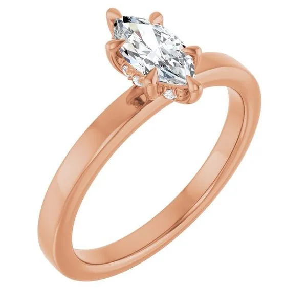 Claw-Prong Hidden Halo-Style Engagement Ring J. Thomas Jewelers Rochester Hills, MI