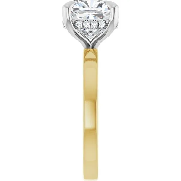 Claw-Prong Hidden Halo-Style Engagement Ring Image 4 Natale Jewelers Sewell, NJ