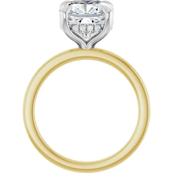 Claw-Prong Hidden Halo-Style Engagement Ring Image 2 Don's Jewelry & Design Washington, IA