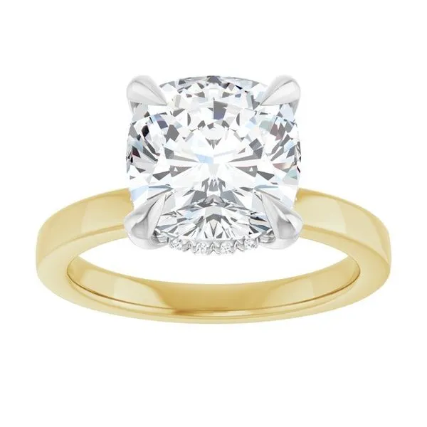 Claw-Prong Hidden Halo-Style Engagement Ring Image 3 Austin's Fine Diamonds & Jewelry Lyndhurst, NJ