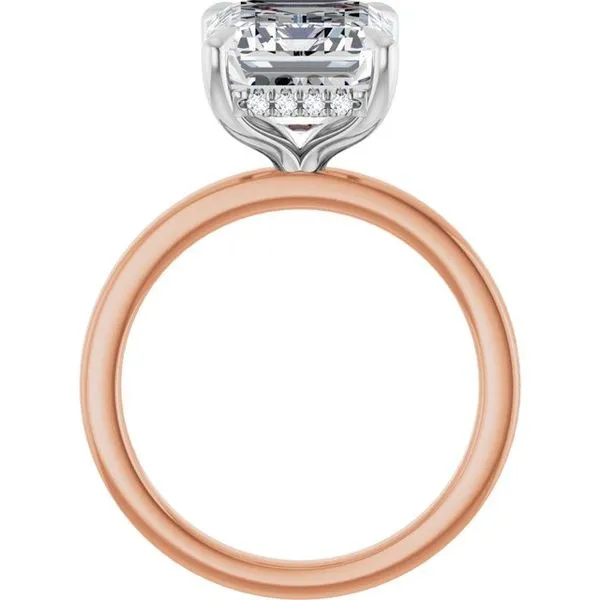 Claw-Prong Hidden Halo-Style Engagement Ring Image 2 Hudson Valley Goldsmith New Paltz, NY