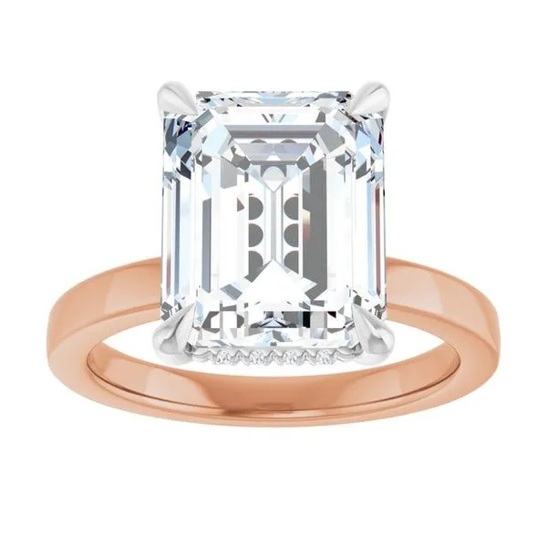 Claw-Prong Hidden Halo-Style Engagement Ring Image 3 Northwood Jewelers Northwood, OH