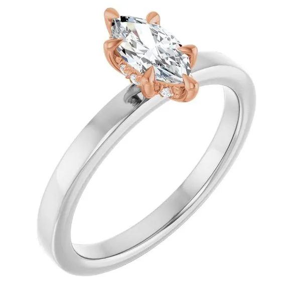 Claw-Prong Hidden Halo-Style Engagement Ring Vulcan's Forge LLC KANSAS CITY, MO