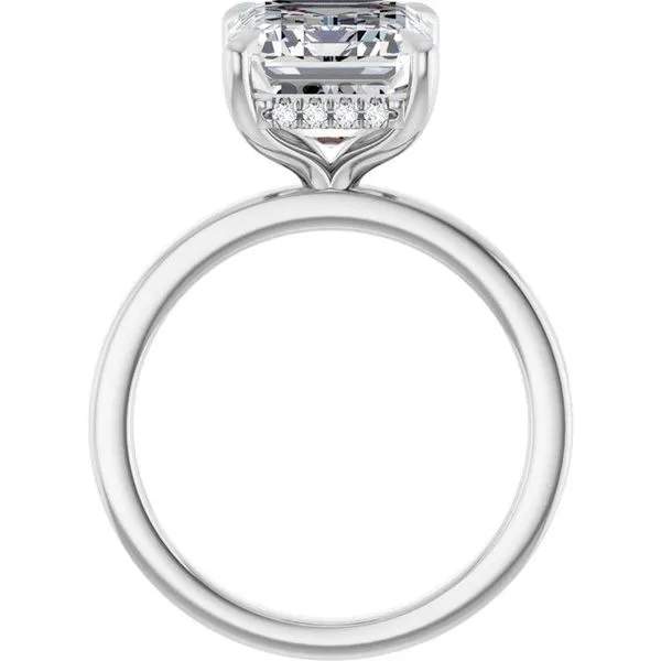 Claw-Prong Hidden Halo-Style Engagement Ring Image 2 Don's Jewelry & Design Washington, IA