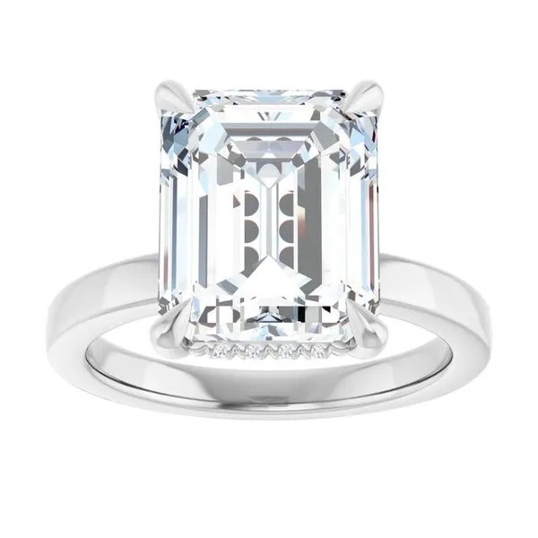 Claw-Prong Hidden Halo-Style Engagement Ring Image 3 Northwood Jewelers Northwood, OH