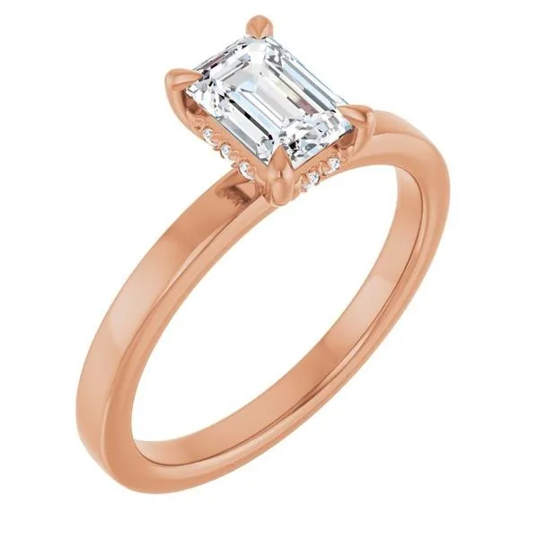 Claw-Prong Hidden Halo-Style Engagement Ring Northwood Jewelers Northwood, OH