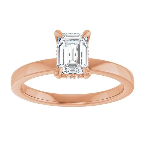 Claw-Prong Hidden Halo-Style Engagement Ring Image 3 Don's Jewelry & Design Washington, IA