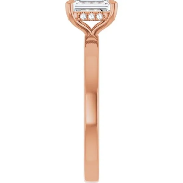 Claw-Prong Hidden Halo-Style Engagement Ring Image 4 Don's Jewelry & Design Washington, IA