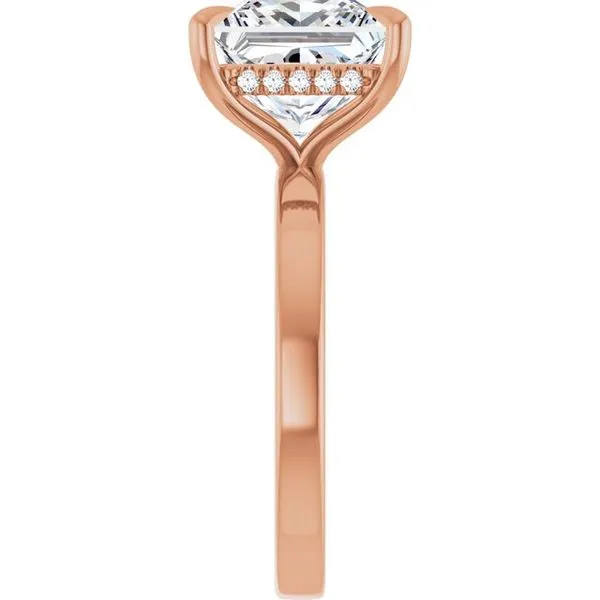 Claw-Prong Hidden Halo-Style Engagement Ring Image 4 J. West Jewelers Round Rock, TX