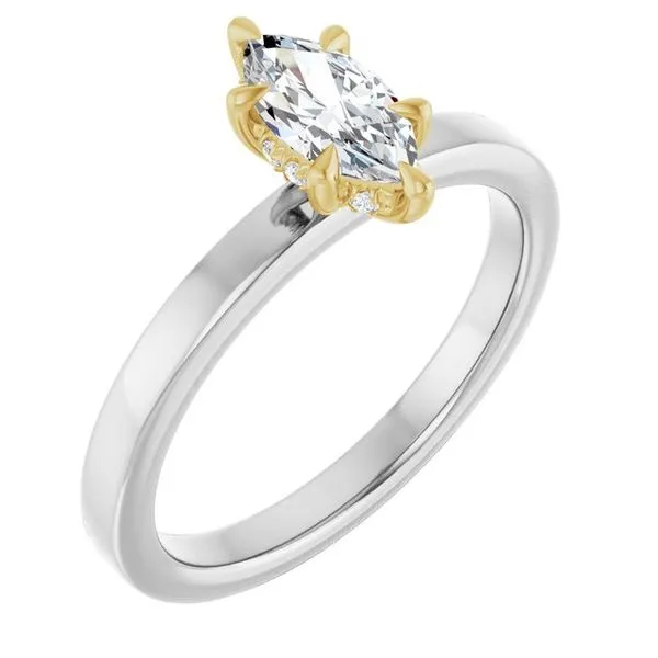 Claw-Prong Hidden Halo-Style Engagement Ring Don's Jewelry & Design Washington, IA