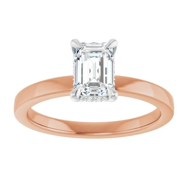 Claw-Prong Hidden Halo-Style Engagement Ring Image 3 JF Jones Jewelers Rochester, NY