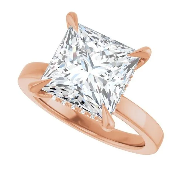 Claw-Prong Hidden Halo-Style Engagement Ring Image 5 JF Jones Jewelers Rochester, NY