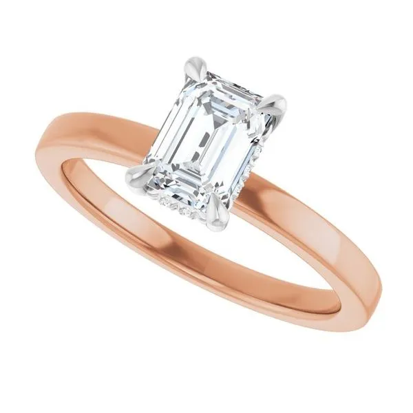 Claw-Prong Hidden Halo-Style Engagement Ring Image 5 Natale Jewelers Sewell, NJ