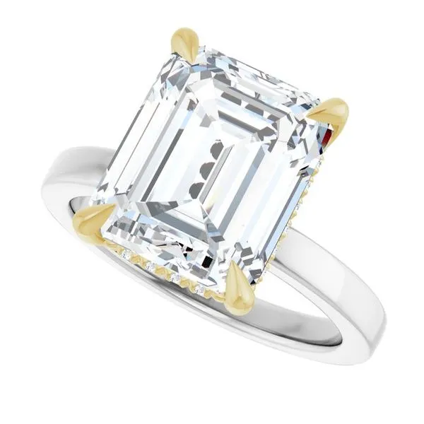 Claw-Prong Hidden Halo-Style Engagement Ring Image 5 The Jewelry Source El Segundo, CA