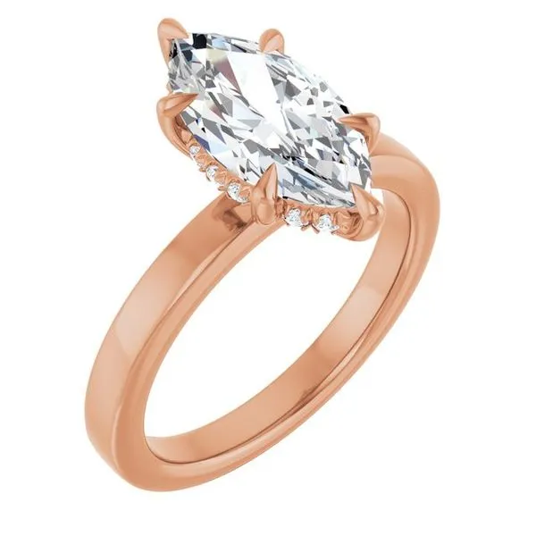 Claw-Prong Hidden Halo-Style Engagement Ring Northwood Jewelers Northwood, OH