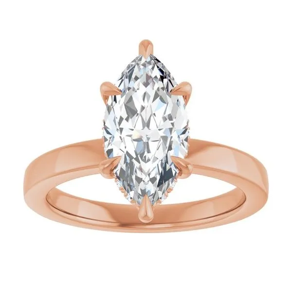 Claw-Prong Hidden Halo-Style Engagement Ring Image 3 Mark Jewellers La Crosse, WI