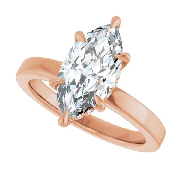 Claw-Prong Hidden Halo-Style Engagement Ring Image 5 Shipley's Fine Jewelry Hampstead, MD