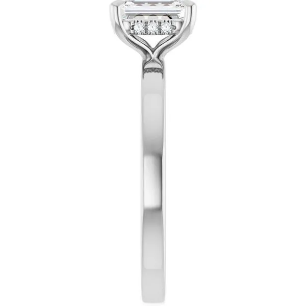 Claw-Prong Hidden Halo-Style Engagement Ring Image 4 Arezzo Jewelers Elmwood Park, IL