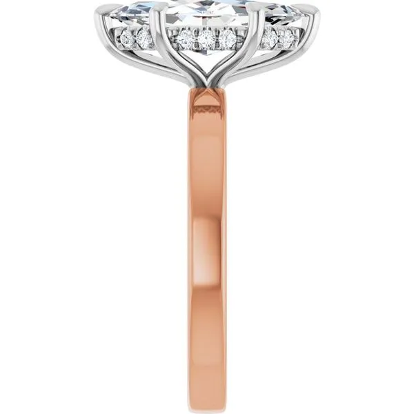 Claw-Prong Hidden Halo-Style Engagement Ring Image 4 Arezzo Jewelers Elmwood Park, IL