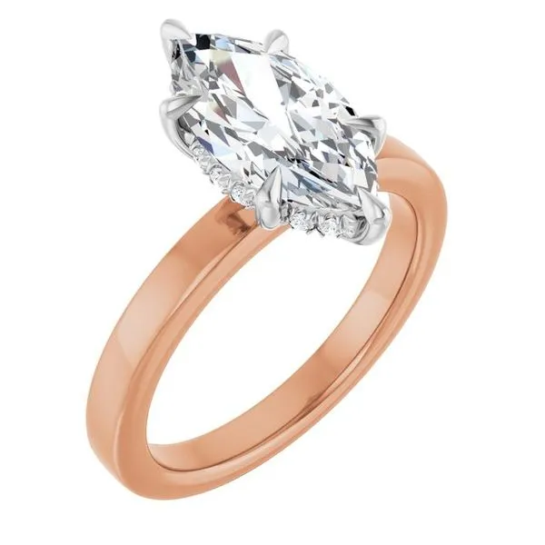 Claw-Prong Hidden Halo-Style Engagement Ring Northwood Jewelers Northwood, OH
