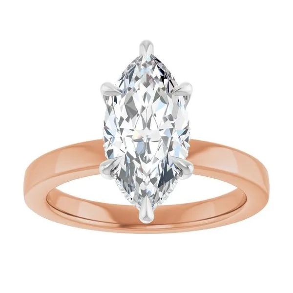 Claw-Prong Hidden Halo-Style Engagement Ring Image 3 Futer Bros Jewelers York, PA